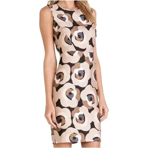 Kate Spade Silk Deco Rose Della Sheath Sleeveless Dress Size 4 - Picture 6 of 14